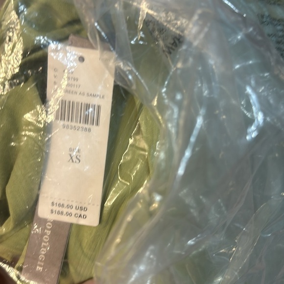 NWT! Anthro Sage Green Mare Mare Strapless Drop-Waist Bubble Midi Dress 🔴🐚🖼️ - Picture 9 of 11